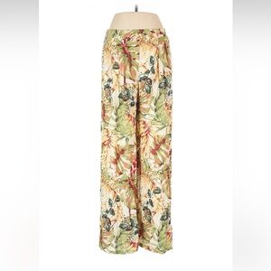 Floral Print Wide-Leg Pants